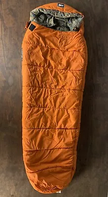 REI Kindercone 30 Degree Orange Mummy Kids Sleeping Bag 70”x50” • $39