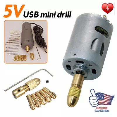 Mini Electric Grinder Drill Cordless Engraving Pen Grinding Rotary DIY Tool Kit • $13.71