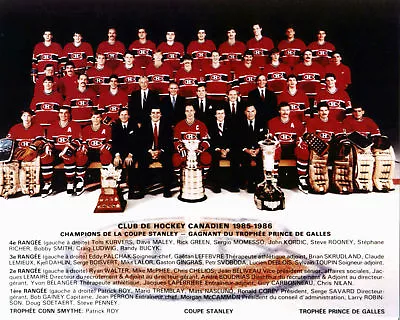 1985 1986 Montreal Canadiens 8x10 Team Photo Hockey Nhl Stanley Cup Champions • $5.95