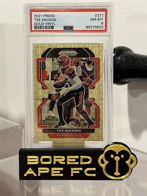 2021 Prizm Tee Higgins Gold Vinyl #271 /5 PSA 8 Bengals • $2500