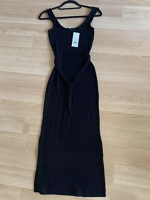 BNWT Ladies Black Ribbed Sleeveless Jumper Dress Miss Selfridge Size 8 • $7.45