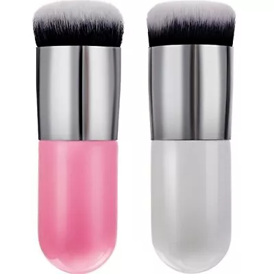 2 Pieces Foundation Brush Chubby Makeup Brush Kabuki Makeup Brush Travel Powder  • $15.99