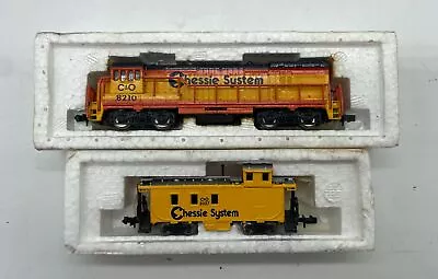 Used N Scale Bachmann Chessie System “B&O” Diesel Locomotive # 8210 And Caboose • $45