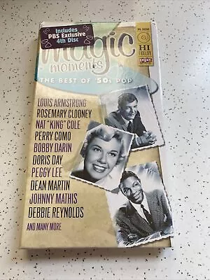 Magic Moments: The Best Of 50s Pop 4-CD Set + Booklet 70 Tracks 2004 • $14