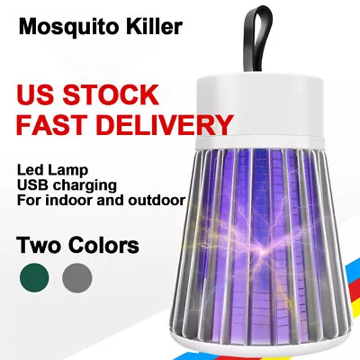 Electric Mosquito Killer Lamp Portable LED Light Fly Bug Attractant Zapper Trap • $12