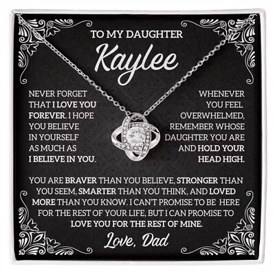 To My Daughter Necklace Christmas Valentine Birthday Jewelry Gift From Dad • $18.74