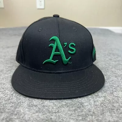 Oakland Athletics Mens Hat Black Green Cap Snapback Flat Brim Logo MLB Baseball • $19.98