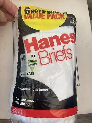 Vintage Hanes Boys Brief S Underwear Size 10 New 1997 • $9