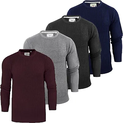Mens Jumpers Plain Crew Neck Casual Formal Knitted Winter Pullover By Brave Soul • £12.99