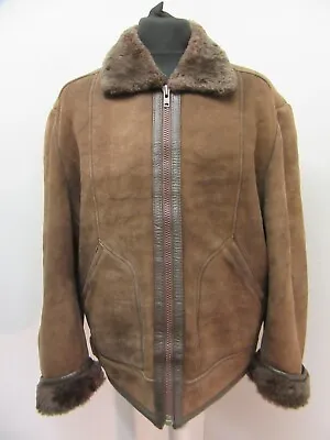 Vintage Champs Elysees Sheepskin Leather Flying B3 Jacket Size Xl • £79