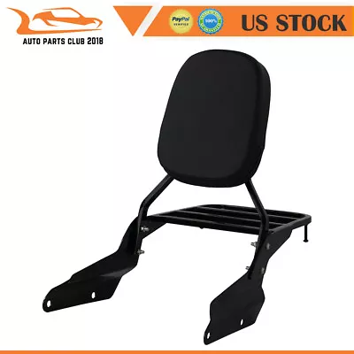 Rack Backrest Sissy Bar W/ Luggage Fit For Honda Magna VF750 94-03 VF250 95-06 • $56.99