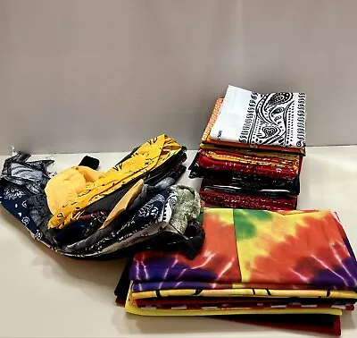 Lot Of 30 Bandanas Different Colors And Sizes Pre-Owned Great Condition • $19.99