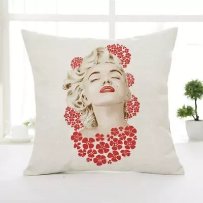 Marilyn Monroe Pillow Cover Cushion Case Cotton Linen Art Portrait 17 X 17 • $14.25