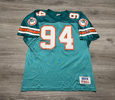 Steve Emtman #94 Miami Dolphins NFL Authentic Pro Cut Wilson Jersey Men's XL • $149.99