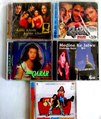 5-Music CDs Kabhi Khushi Kabhie Gham/Qila/Beqarar/Medine Ke Jalwe/Mujhse Dosti K • $26.99