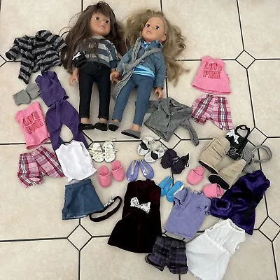 2 Chad Valley Designafriend Blonde Dolls With Spare Clothes And Shoes • £35