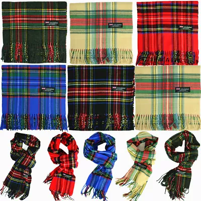 For Men Royal Stewart 100% Cashmere Scarf Check Plaid Tartan Made In Scotland • $7.99