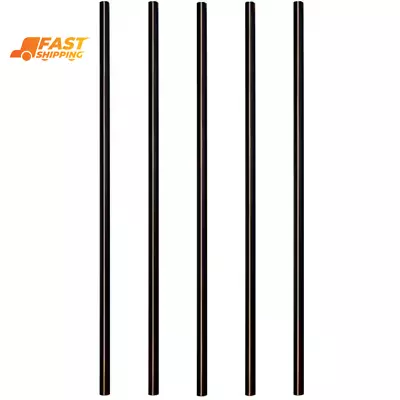 36 In. X 3/4 In. Black Textured Aluminum Round Deck Railing Baluster (5-Pack) • $36.83