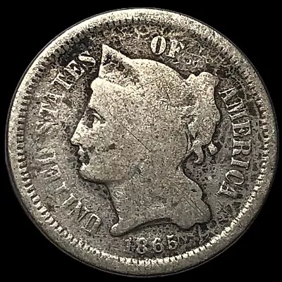 $12 • Buy 1865 3 Cent Nickel Piece  J5299