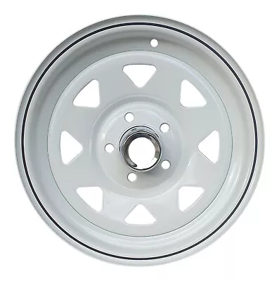 Extreme 4x4 Steel Wheel For Holden 14x6  5/108 White Boat Caravan Trailer + Cap • $76.82