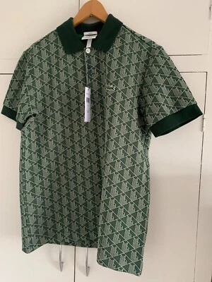 £45 • Buy Bnwt Laoste Live Classic Fit Green Pattern Top Ukm 