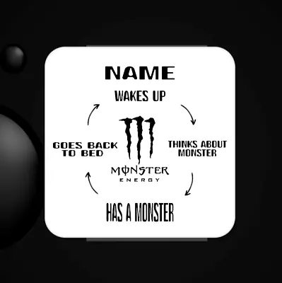 Monster Gift Add Name Monster Gift Coaster Birthday Gift Drink Gift • £5.99