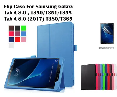 Flip Leather Cover Case For Samsung Galaxy Tab A 8.0 2017 T380 T385 /T350 T355 • $5.85