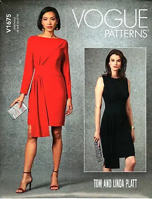 Vogue V1675 Misses 6 To 14 Designer Tom And Linda Platt Dress Sewing Pattern • $27.95