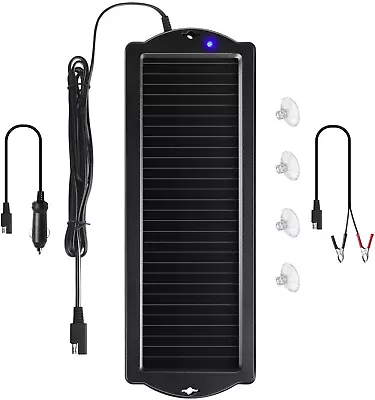 $34.10 • Buy Sunway Solar Car Battery Trickle Charger & Maintainer 12V Solar Panel Power Batt