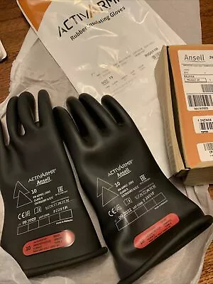 ANSELL MARIGOLD Activarmr 113784 Rubber Insulating Gloves Sz 10  24TN05 • $22