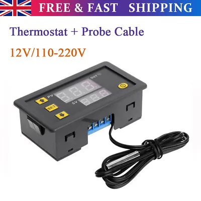 £9.35 • Buy Incubator LED Digital Temperature With Control Thermostat Switch + Probe Cable