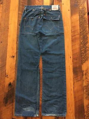 RARE LEVI'S 30s 40s BUCKLE-BACK JEANS Vintage EUROPA Repo 90s? Size 28x34 • $225