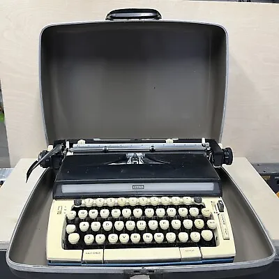 Vintage 1960's Smith Corona Sears Forecast 12 Manual Typewriter Elite Hard Case • $62