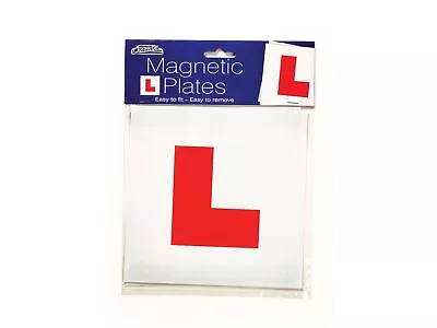 Carpride Pack Of 2 Magnetic Learner L Plates 18cm X 18cm Learning Learn To Drive • £2.99