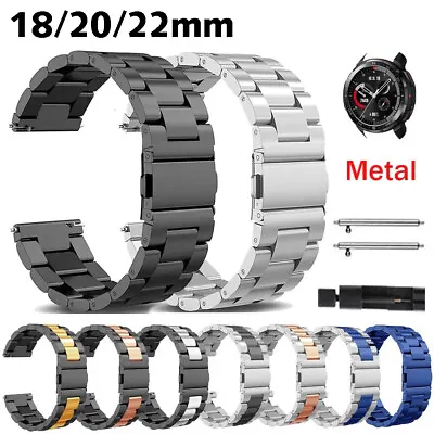 18/20/22mm Metal Universal Watch Strap Replacement Stainless Steel Band Bracelet • $12.99