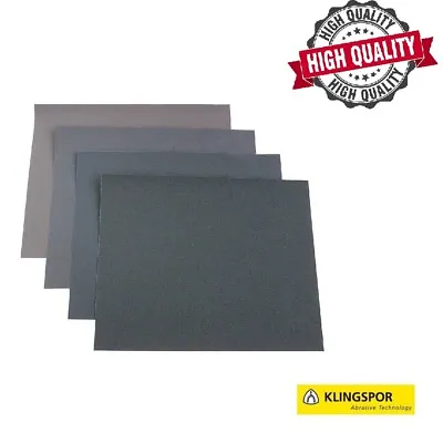 High Quality Wet And Dry Sandpaper 60 - 7000 Grit Klingspor Sand Paper A4 Size • £8.99