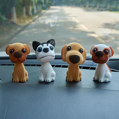 Shaking Head /Nodding Dog Lovely Ornaments Head Toys For Car Dashboard Decor • £9.59