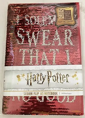 Harry Potter Marauders Map Sequin Flip A5 Hardback Notebook NEW SEALED Z5 • £6