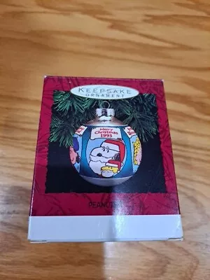 Hallmark Keepsake 1993 Peanuts Glass Ball Christmas Ornament Peanuts Snoopy Gang • $14