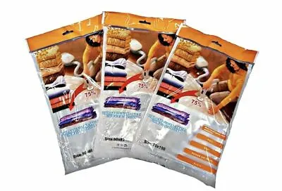 STRONG VACUUM STORAGE BAGS SPACE SAVING VAC BAG SPACE SAVER VACUM BAGS 1/4/8/10x • £3.15