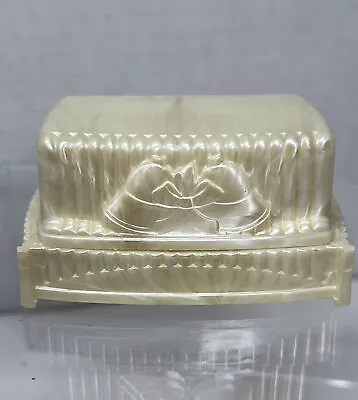 Vintage Pearl Ivory Celluloid Wedding Bells Ring Jewelry Presentation Gift Box • $48