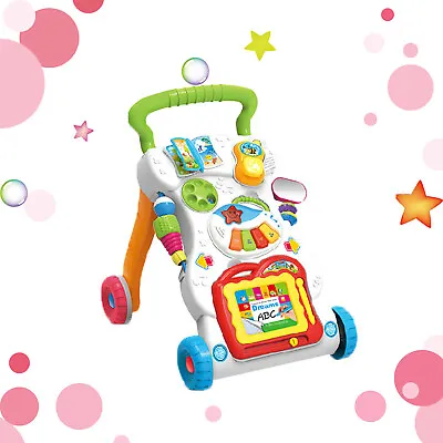 £23.29 • Buy 2in1 Baby Walker First Steps Activity Bouncer Musical Toys Car Along Toddler UK