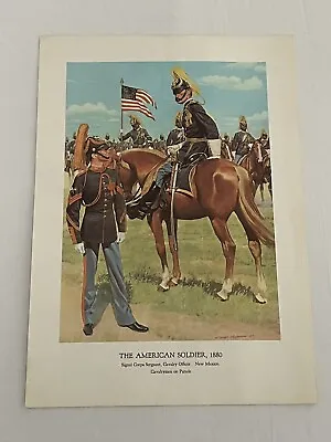 Vintage Signal Corp Sergeant Military War Print The American Soldier  1880  1223 • $13.99