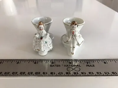Vintage Made In Occupied Japan Hand Painted Miniature Lady Vases Lot Of 2 • $7.77