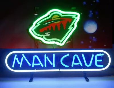 New Minnesota Wild Man Cave 14 X10  Neon Sign Lamp Light With Dimmer VSX • $94.99