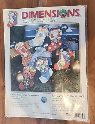 Vintage Dimensions Cross Stitch Kit Holiday Stocking Ornaments 8756 Counted • $49.99