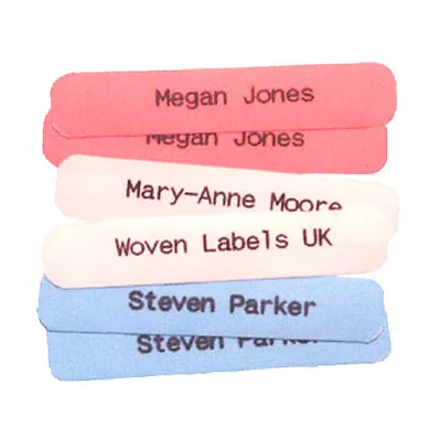 25 Printed Iron-on School Name Tapes Name Tags Labels - Quality School Labels • £5.50