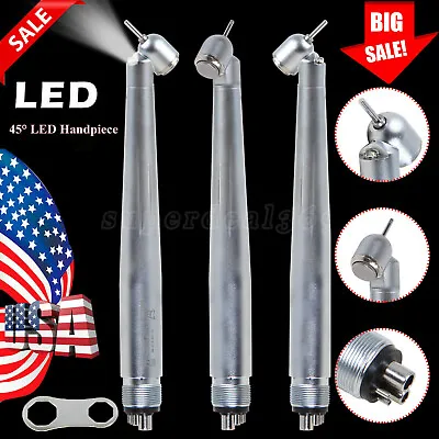 NSK Style Dental LED 45° Degree Surgical High Speed Handpiece Push Button 4 Hole • $29.69