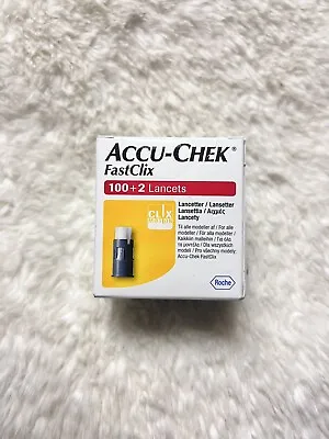 Accu Chek FastClix Lancets Box Of 100+2 Lancets Brand New Sealed • £9.85