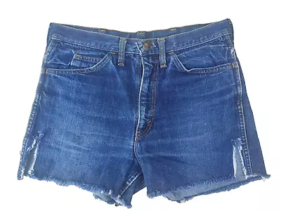 Womens Girls Levis Denim Vintage Shorts Hotpants Zip Fly  Jeans Levi W31 • £12.95